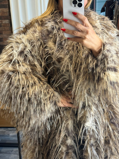 Μακριά Animal Print Οικολογική Γούνα