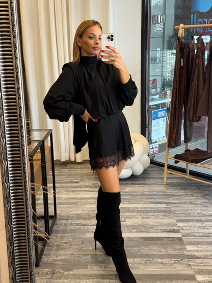 Σατέν Φόρεμα Ζιβάγκο με Ανοιχτή Πλάτη