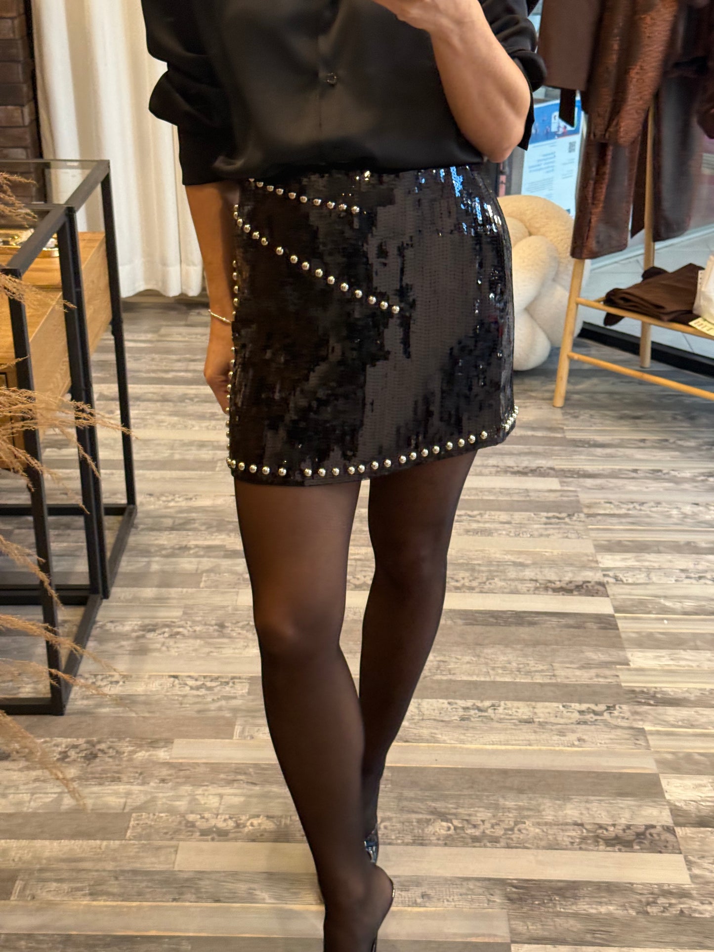 Μίνι Φούστα με Παγιέτες & Τρουκς