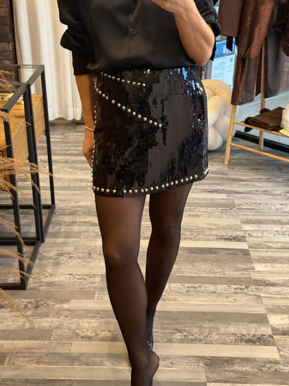 Μίνι Φούστα με Παγιέτες & Τρουκς