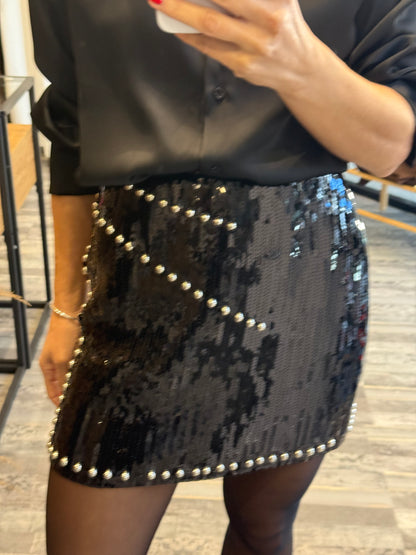 Μίνι Φούστα με Παγιέτες & Τρουκς