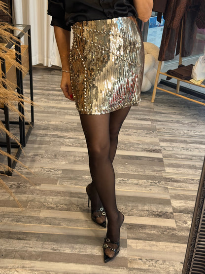 Μίνι Φούστα με Παγιέτες & Τρουκς