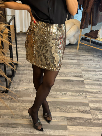 Μίνι Φούστα με Παγιέτες & Τρουκς