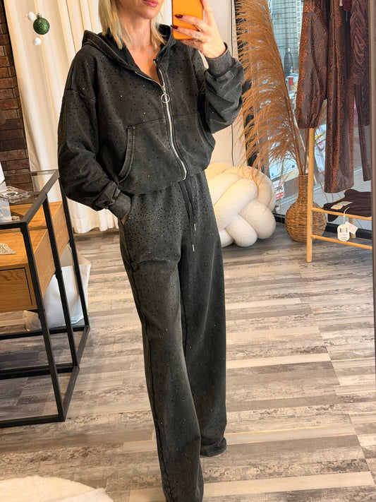 Βαμβακερό Σετ Φόρμας με Πέτρες